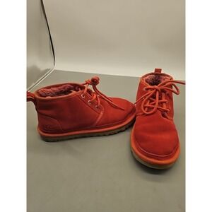 Ugg Boots Size 7 Womens Red Low Top Boots Festival Winter Grunge